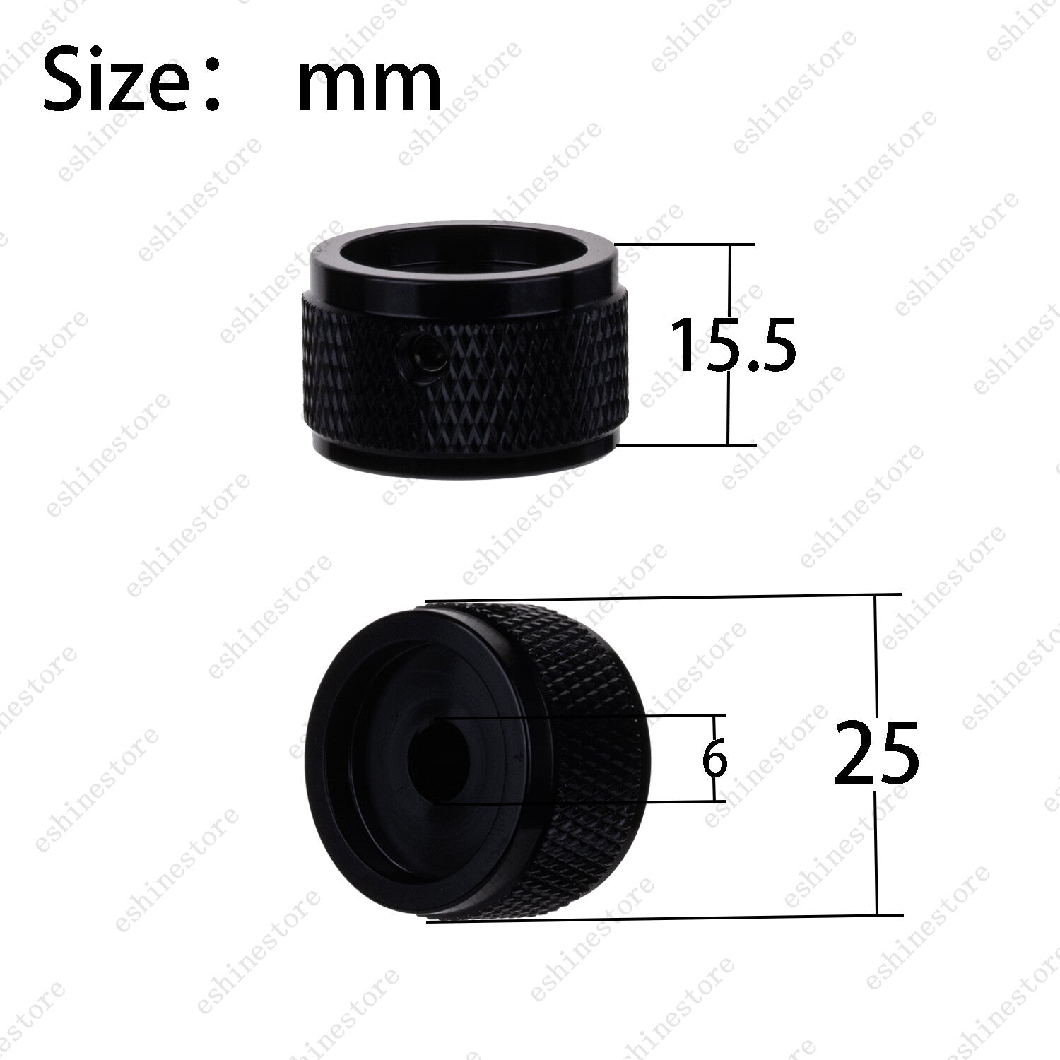 Guitar Aluminum Alloy Electronic Control Pot Knob Fit 18 24 Spline / Soild Shaft