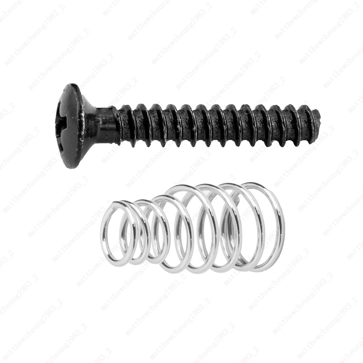 6x Single coil pickup mounting Countersunk Head Screws & Springs MulitColors