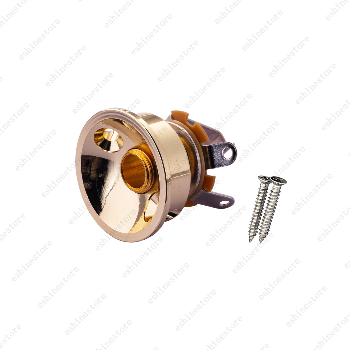 3 Colors Thickened Round Cup Jack Plate Output Socket with Screws for Telecaster