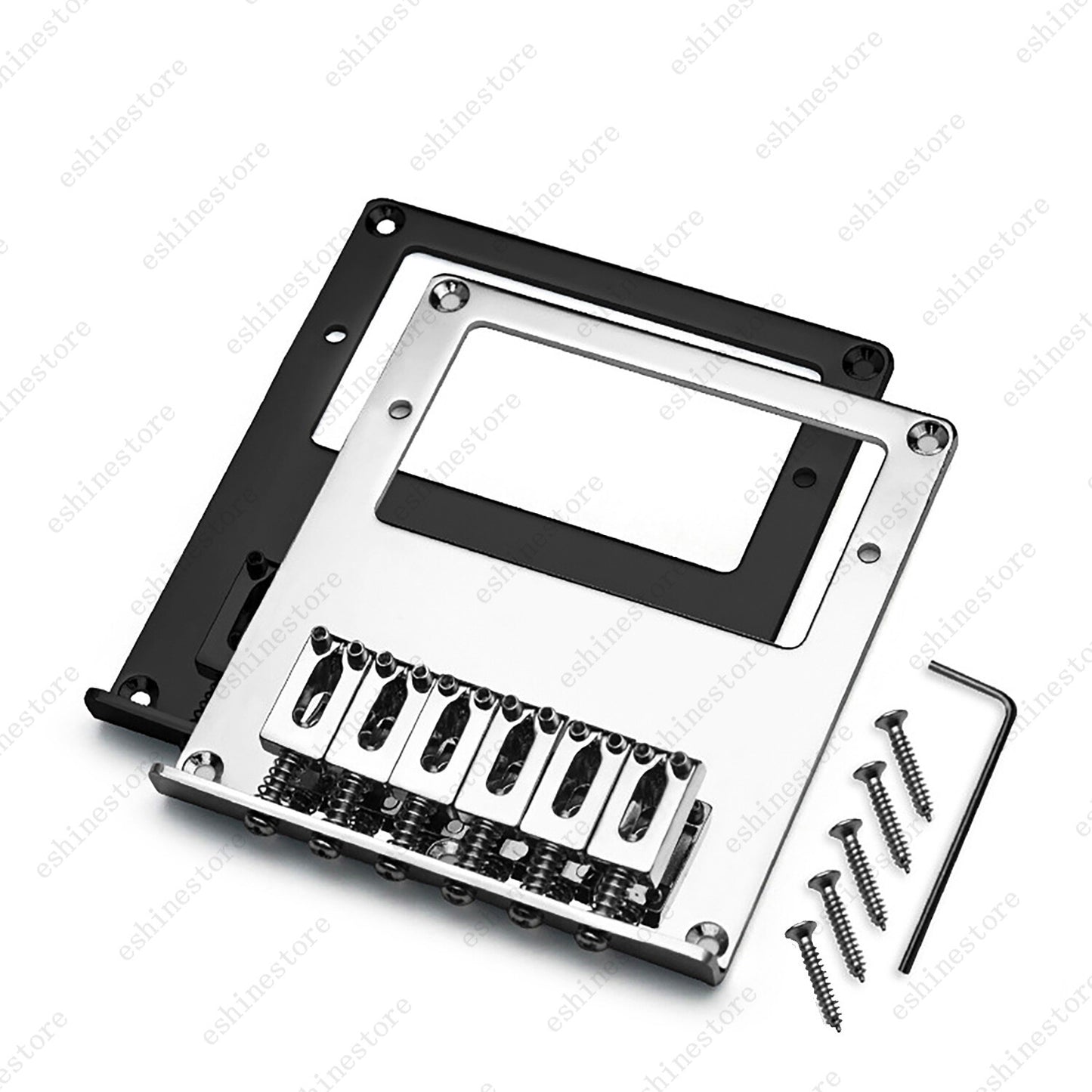 Tele Bridge Tele Humbucker Guitar Bridge for Telecaster Guitar Chrome Black