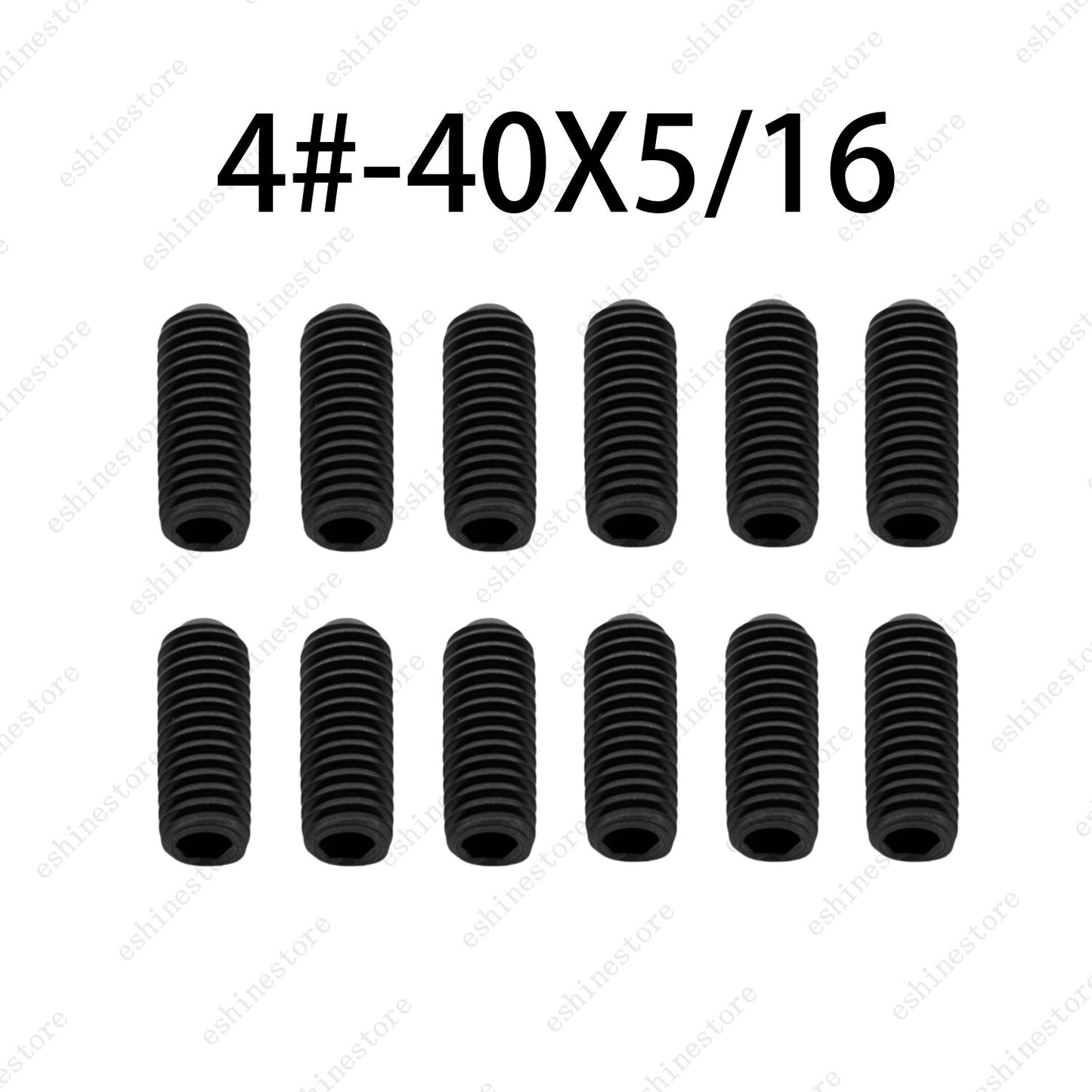 12pcs Alloy Steel #4-40 Guitar Bridge Screw Saddle Height Adjustment-(1/4"-1/2")