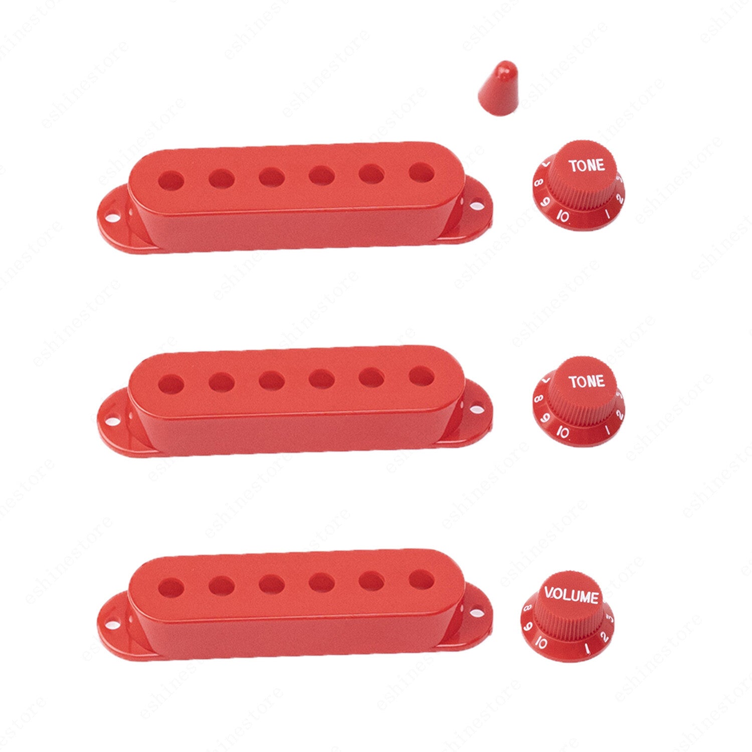 48/50/52mm Guitar Pickup Covers Knobs Switch Tip Set For Fender SQ Strat