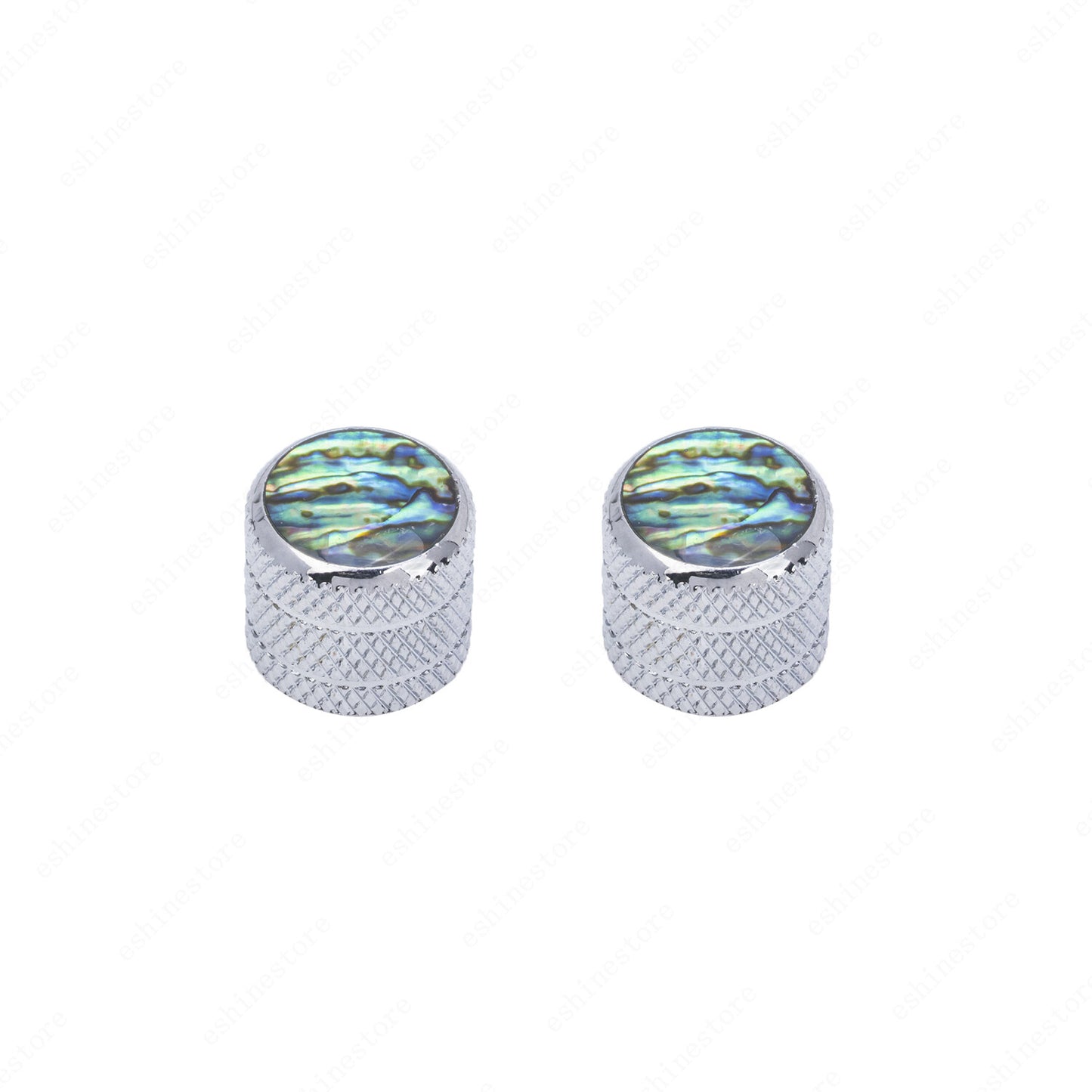2 Pcs inlay Dome Metal Guitar 6mm Shaft Volume Tone Knobs For Fender SQ Tele