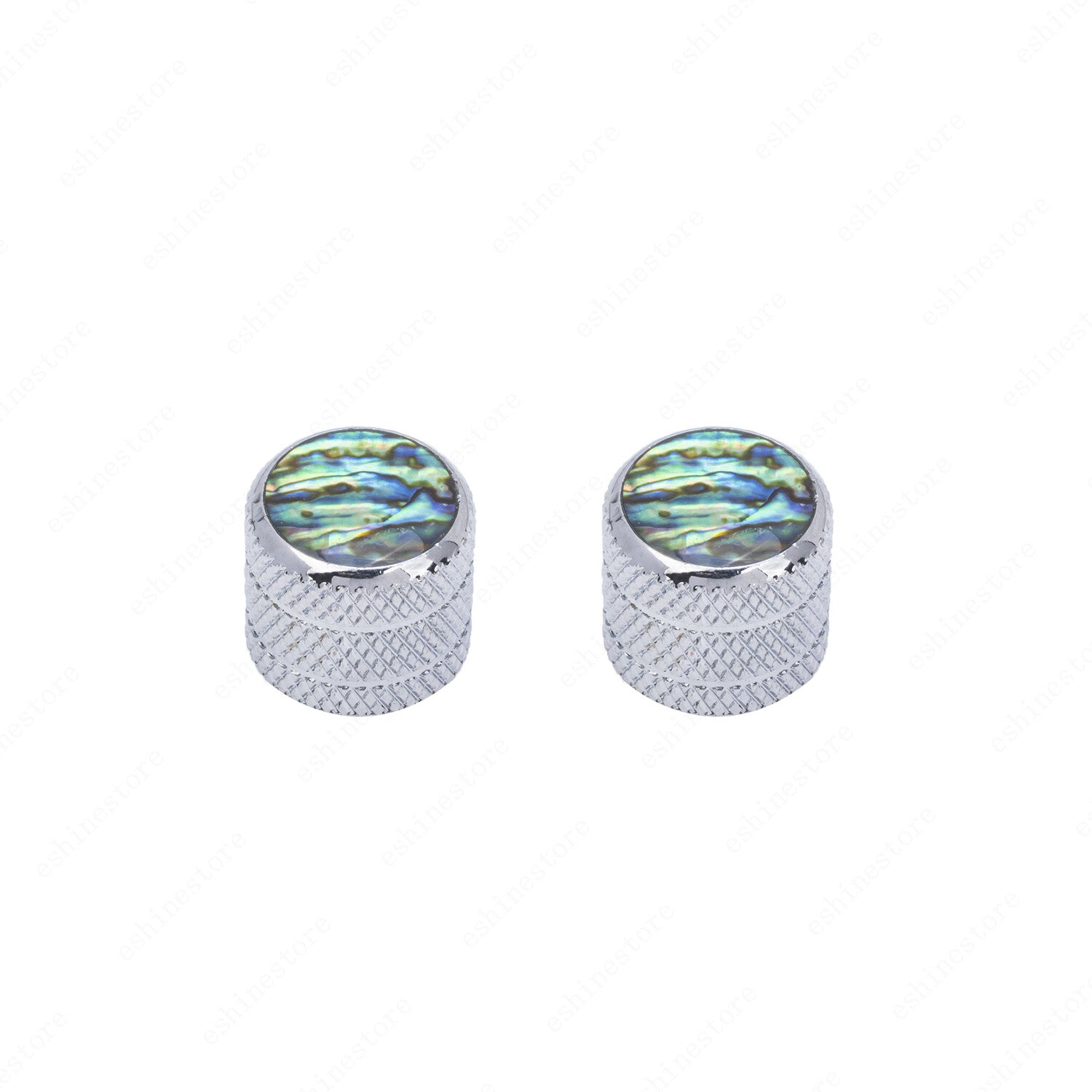 2 Pcs inlay Dome Metal Guitar 6mm Shaft Volume Tone Knobs For Fender SQ Tele