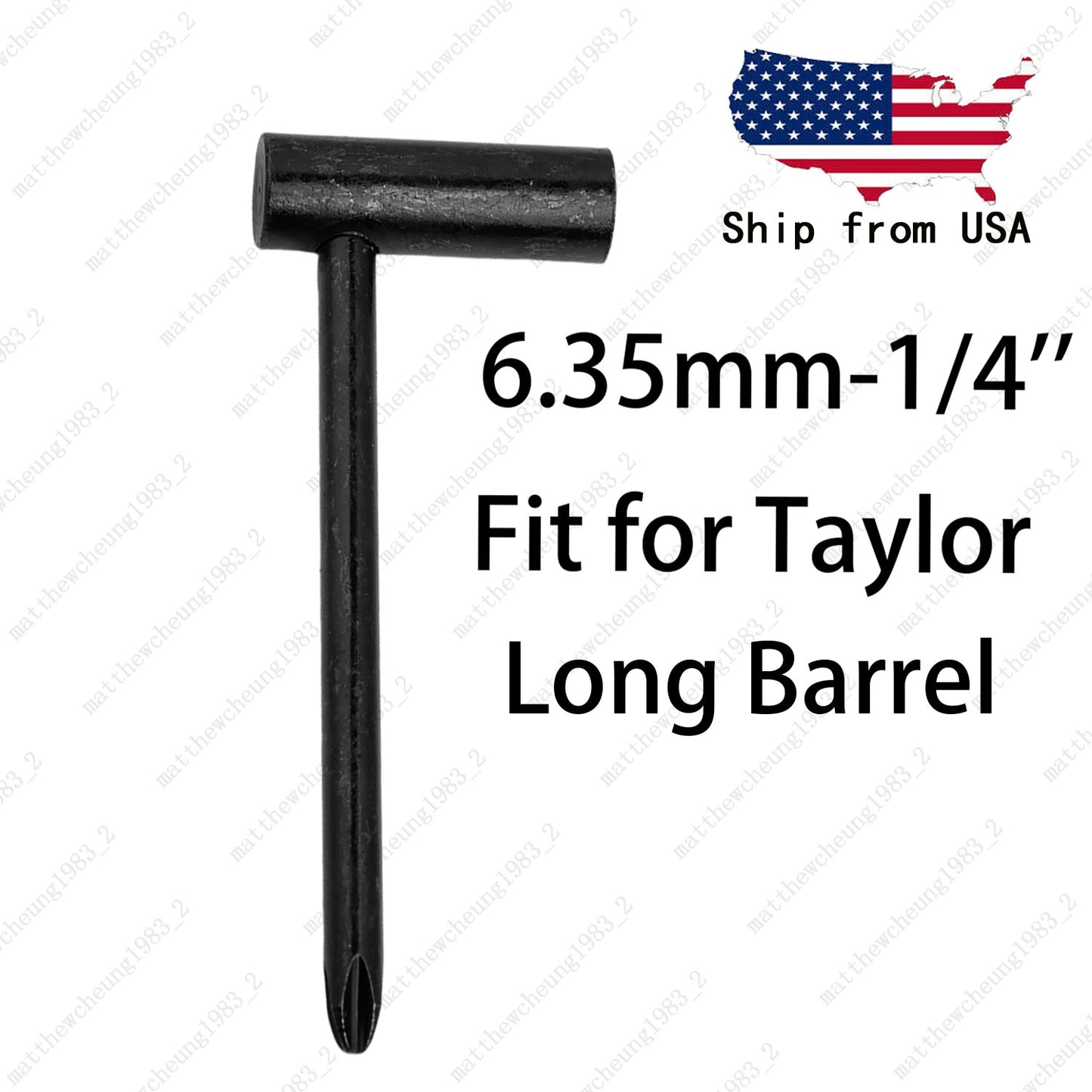 Guitar Wrench 6.35mm (1/4") Long Truss Rod Adjustment Tool for Taylor Guitar