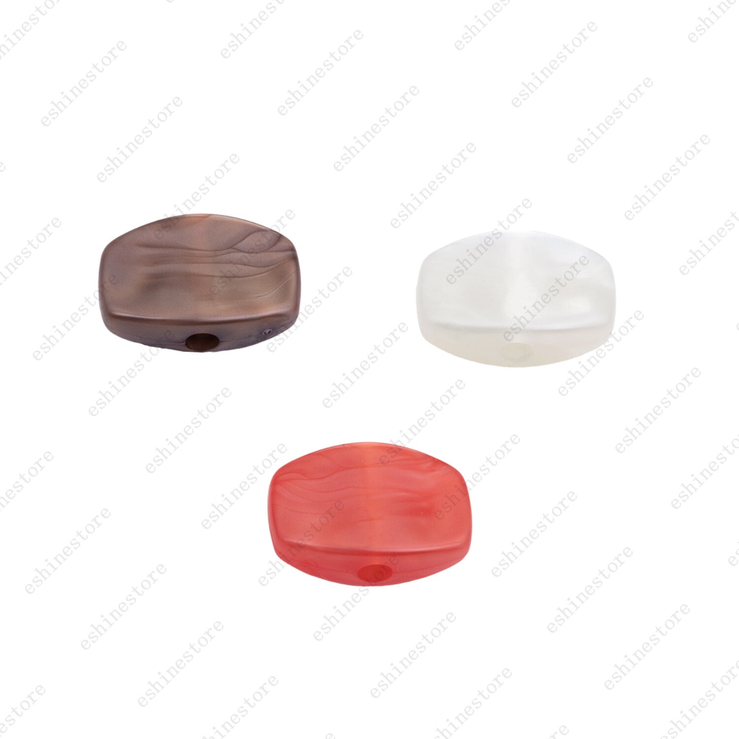 1 Set (6Pcs) Guitar Tuning Peg Button Machine Head Oval Plastic Buttons-3 Colors