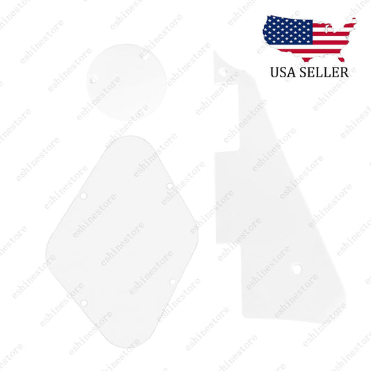 LP Pickguard Back Plate Switch Cavity Covers for Gibson Les Paul White 1 Ply