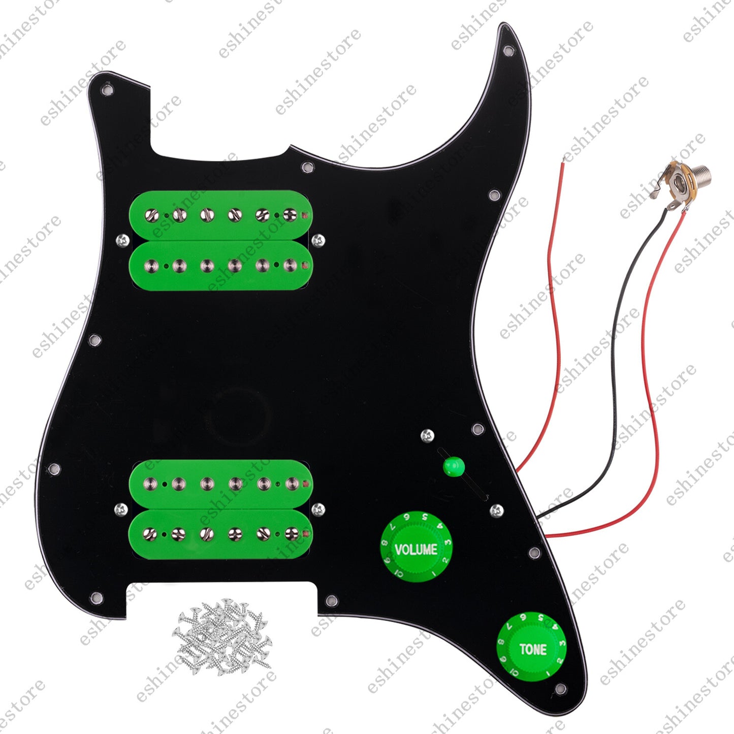 3Ply HH Loaded Prewired Guitar Pickguard Humbuckers Pickup Sets For ST Strat SQ
