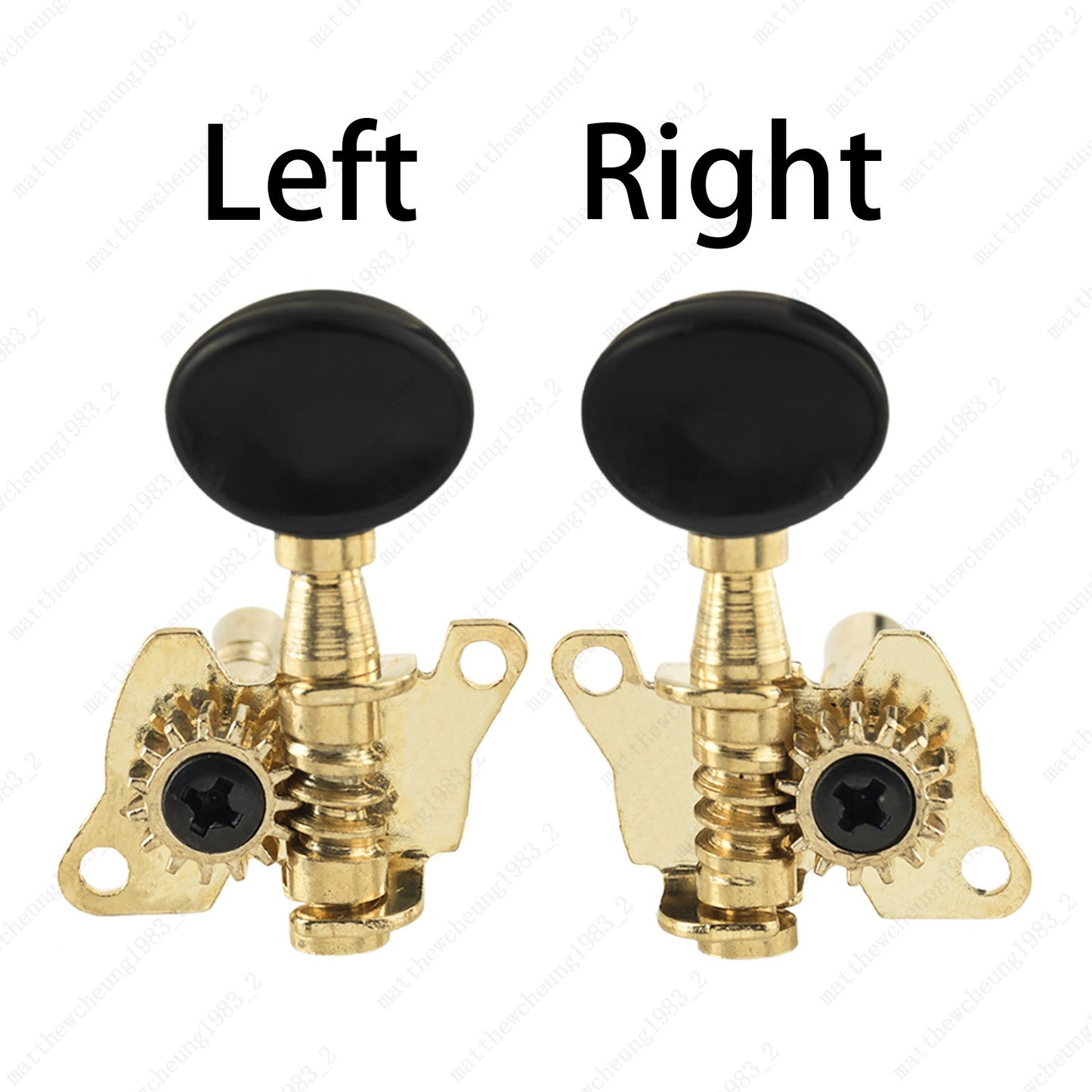 Open-Gear Guitar Machine Heads 1:15 Ratio for Acoustic Guitar- Small Oval Button