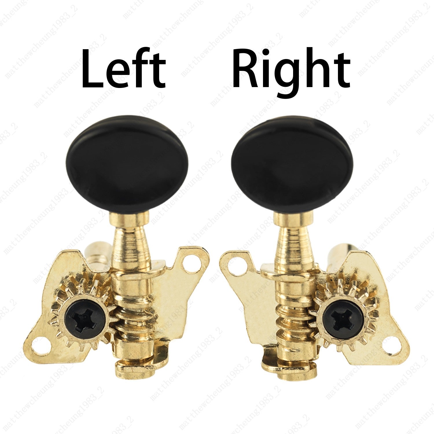 Open-Gear Guitar Machine Heads 1:15 Ratio for Acoustic Guitar- Small Oval Button