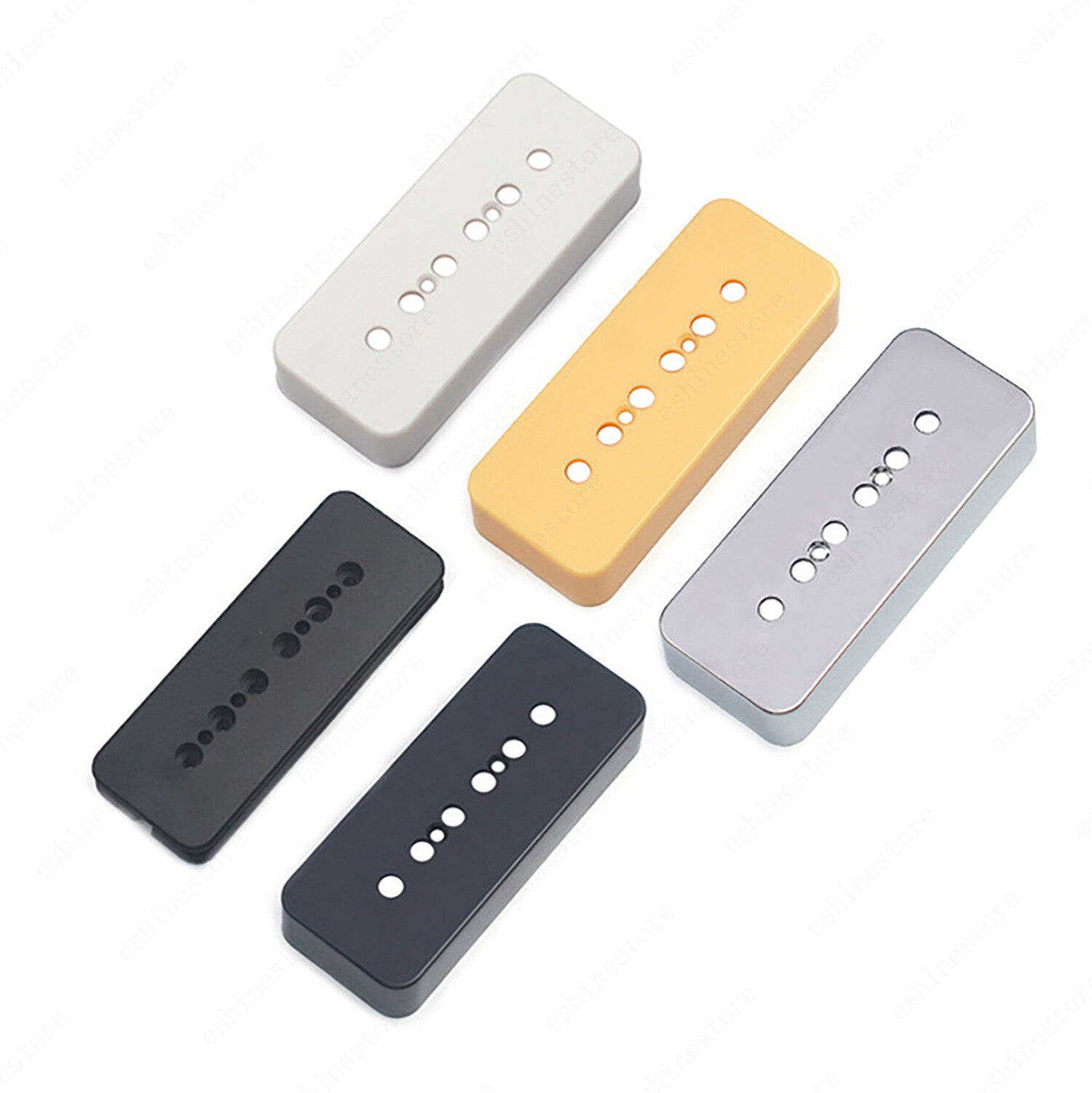P90 Soapbar Pickup Cover Black White Silver Cream 50mm / 52mm Pole LP SG Guitar