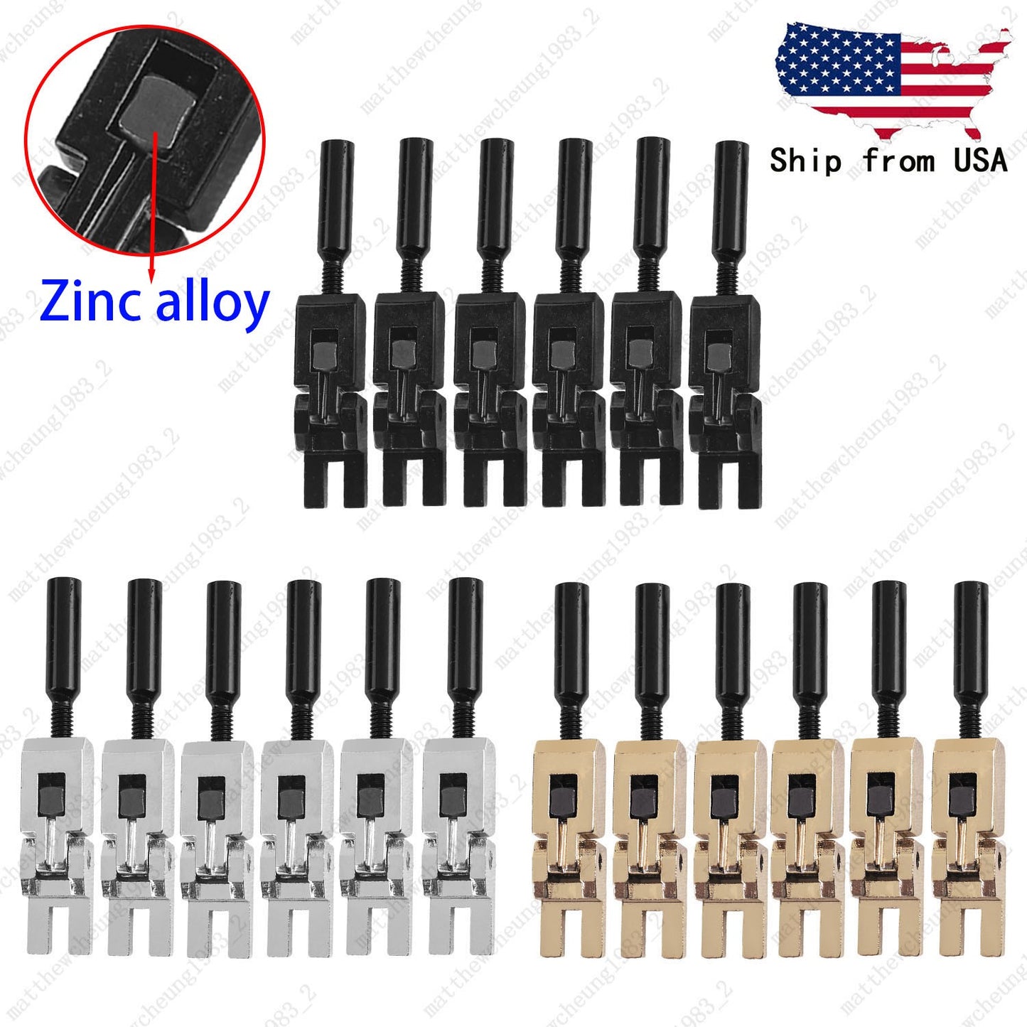 1 Set of Double Locking Tremolo Bridge Saddles for Floyd Rose 3 Colors Options