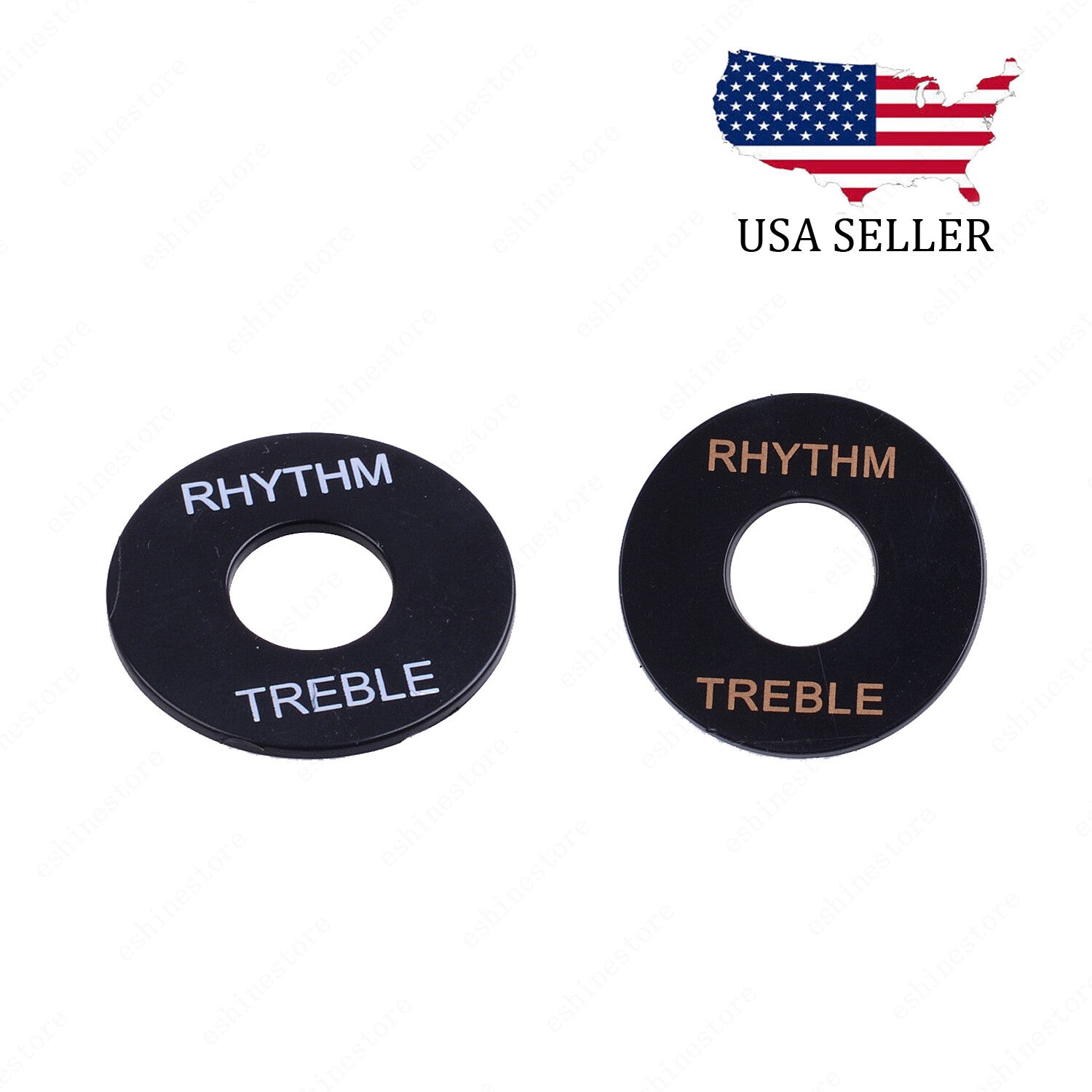 2x Black Plastic Rhythm Toggle Switch Plate For GIBSON EPI Les Paul SG Guitar