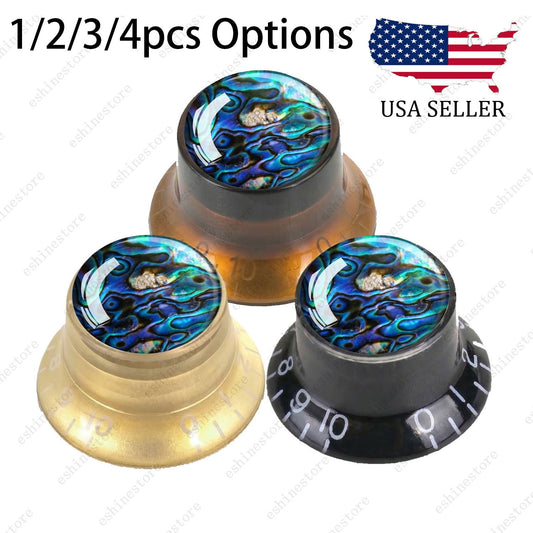 Guitar Reflector Knob with Seashell Pattern Cap Top Hat Knob for Les Paul SG -06