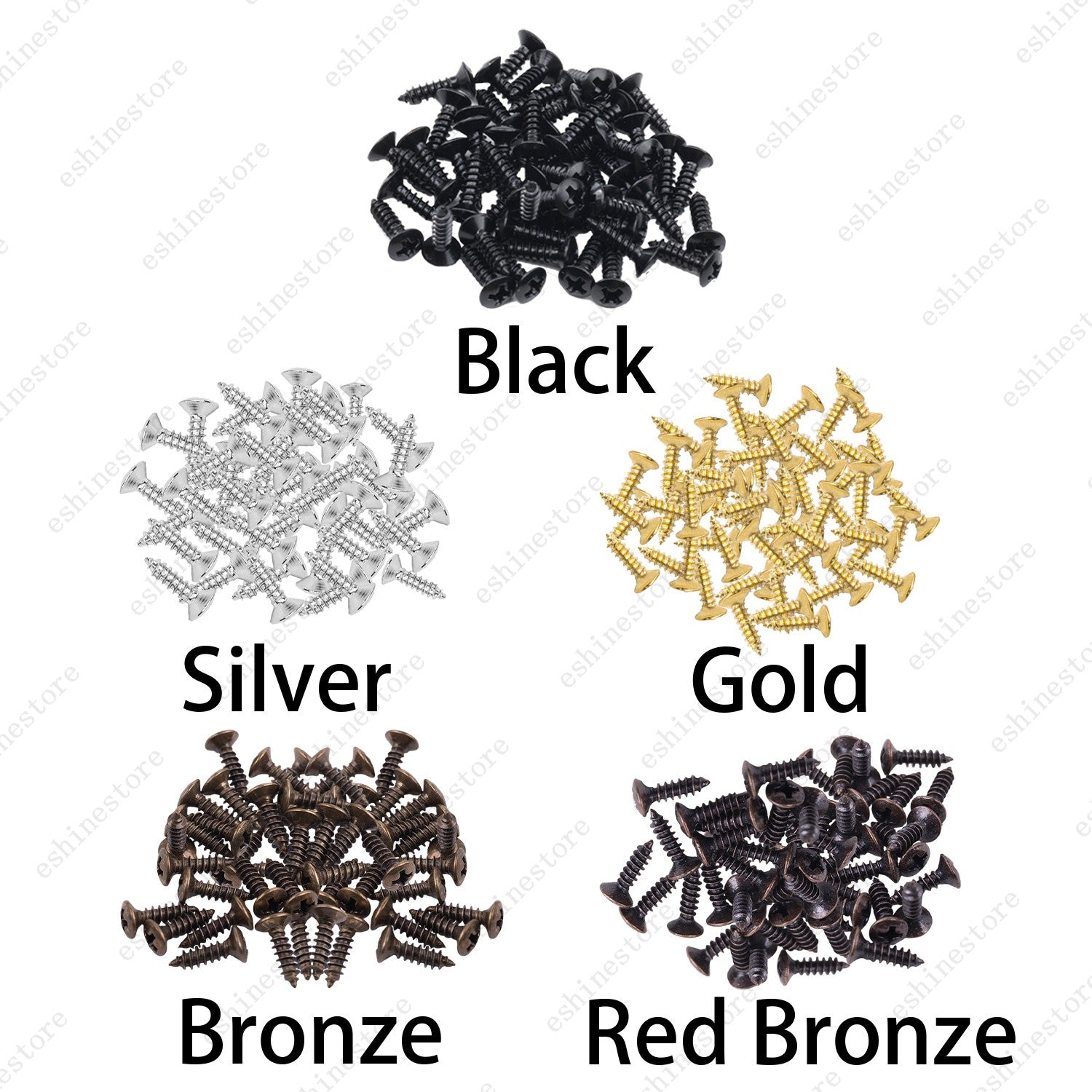 Guitar Scratchplate Pickguard Screws Bolts for Strat Tele Electric Guitar 50Pcs