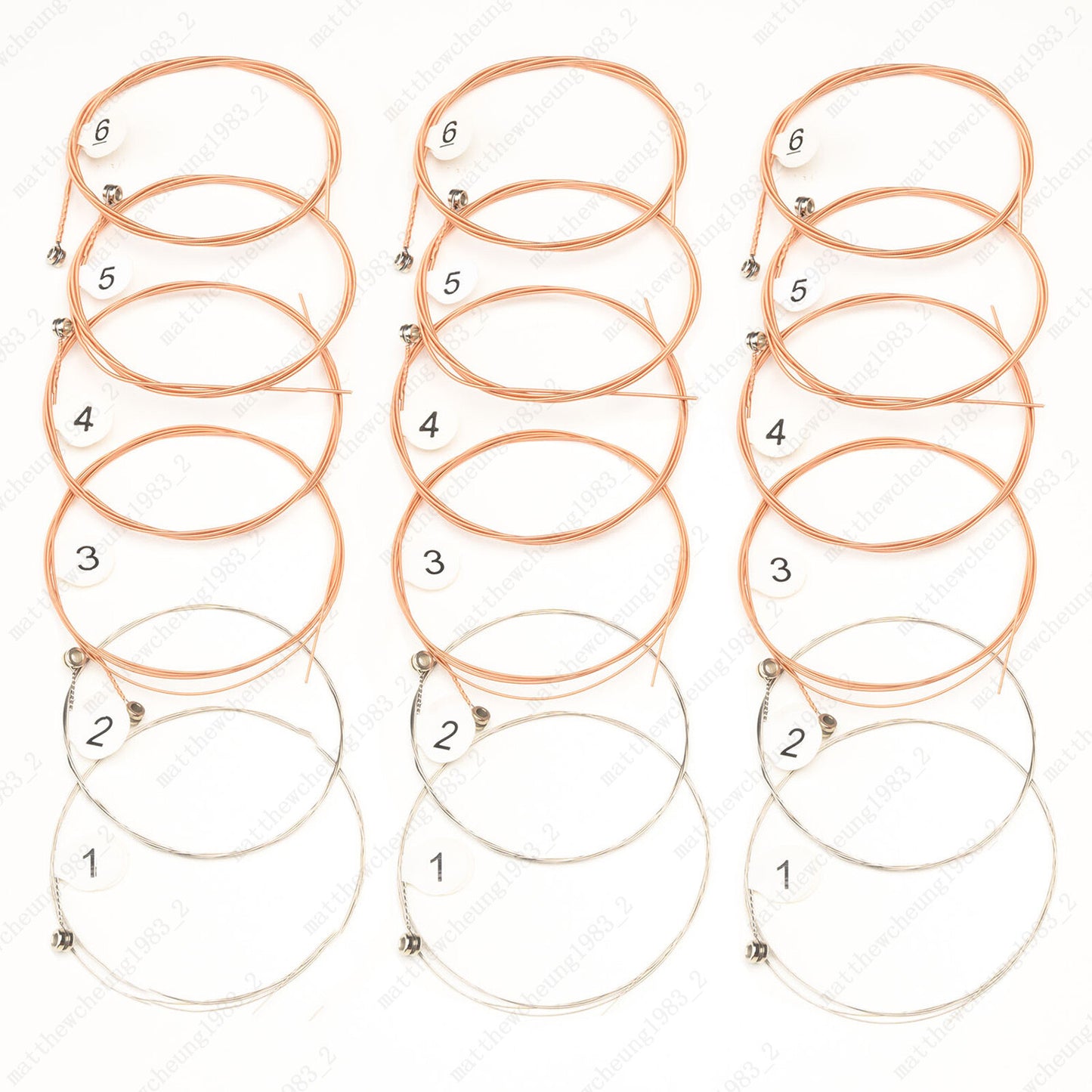 1-3 Set of 6 Guitar Strings Replacement Steel String For Acoustic Guitar 1st-6th