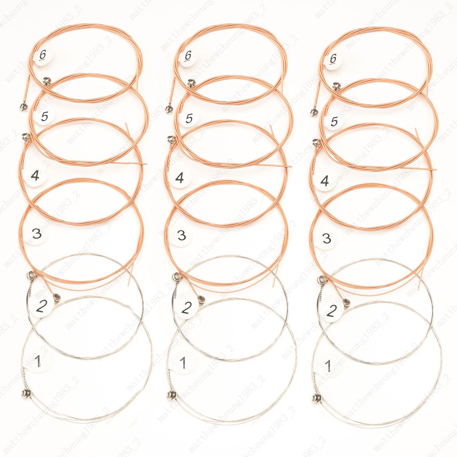 1-3 Set of 6 Guitar Strings Replacement Steel String For Acoustic Guitar 1st-6th