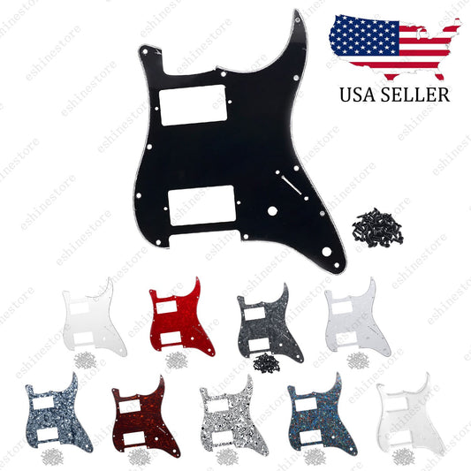 11 Holes HH hunbucker Strat Style Pickguard For Stratocaster Various Colors