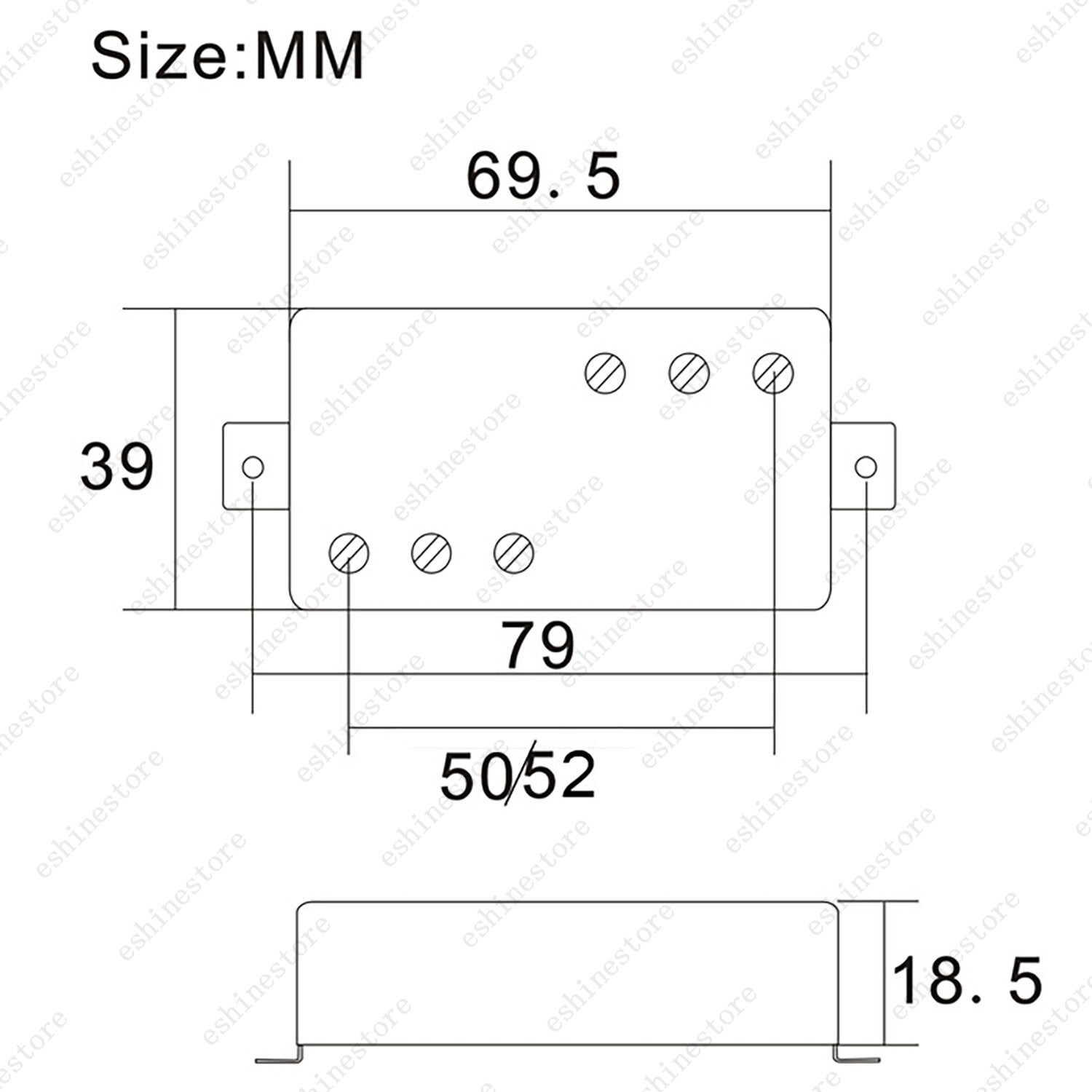 Wide Range Style Ceramic Humbucker Pkckup Neck Bridge 4 Wire For Tele 72