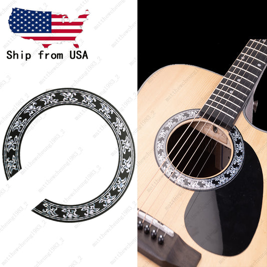 Acoustic Guitar SoundHole ring Decal Sticker self-adhesive for 40"/41" Guitar