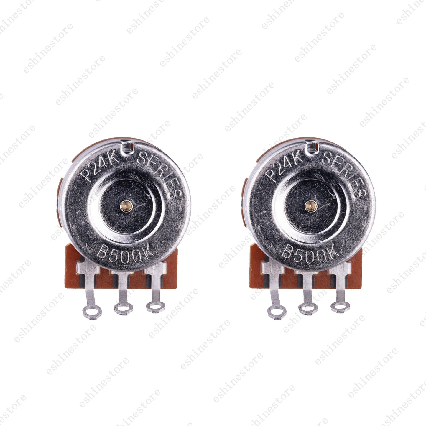 A/B 250K/500K Guitar Potentiometers Brass 18mm Long Shaft Pot US 24 Spline Fine