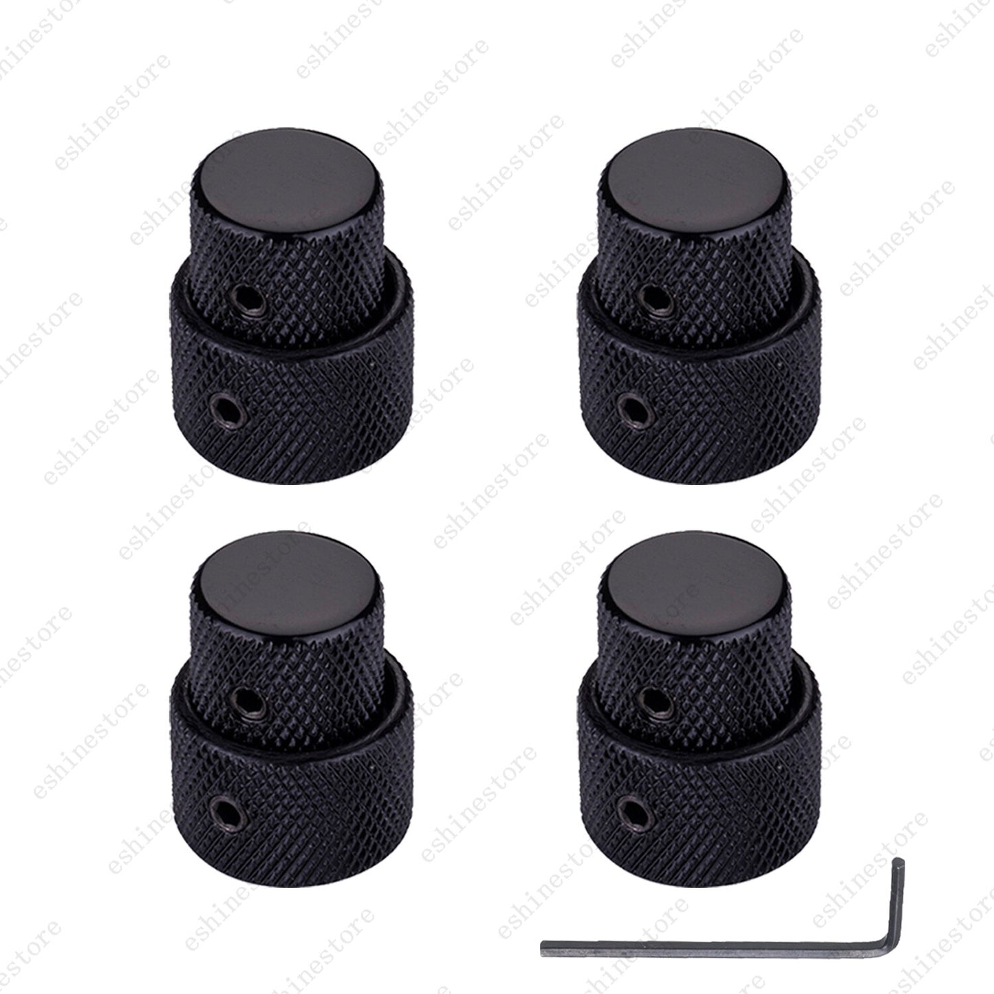 4Pcs Metal Dual Concentric Stacked Control Knobs for Electric Bass Guitars