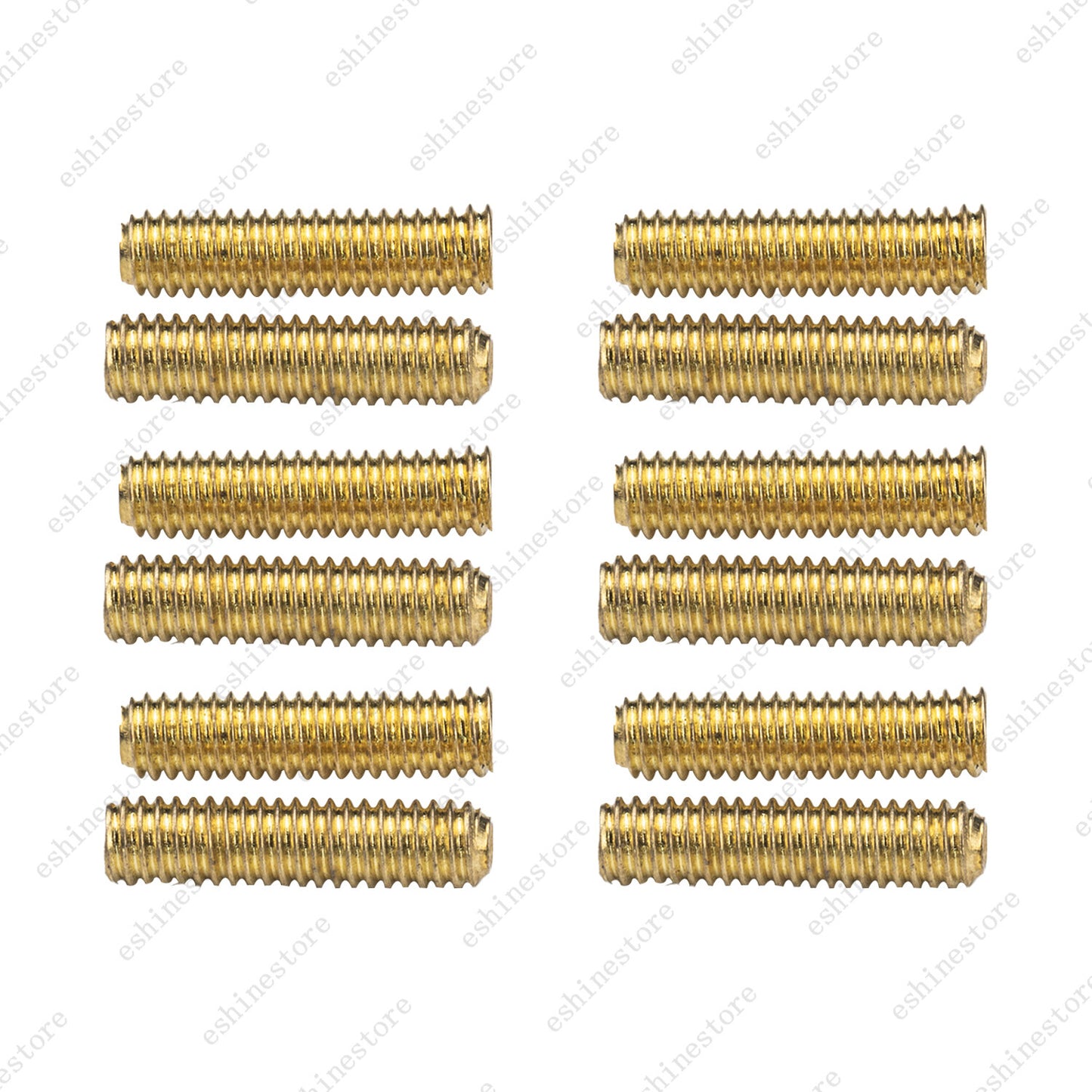 12x Guitar Bridge Saddle Height Adjustment Screws M2.5x10 thread For Strat Tele
