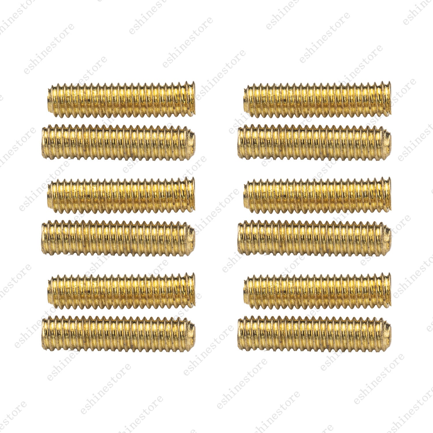12x Guitar Bridge Saddle Height Adjustment Screws M2.5x10 thread For Strat Tele