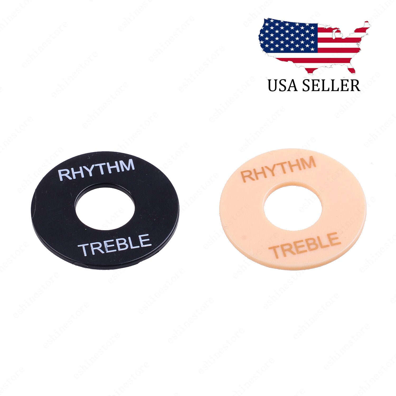 2x Black/C Plastic Rhythm Toggle Switch Plate For GIBSON EPI Les Paul SG Guitar