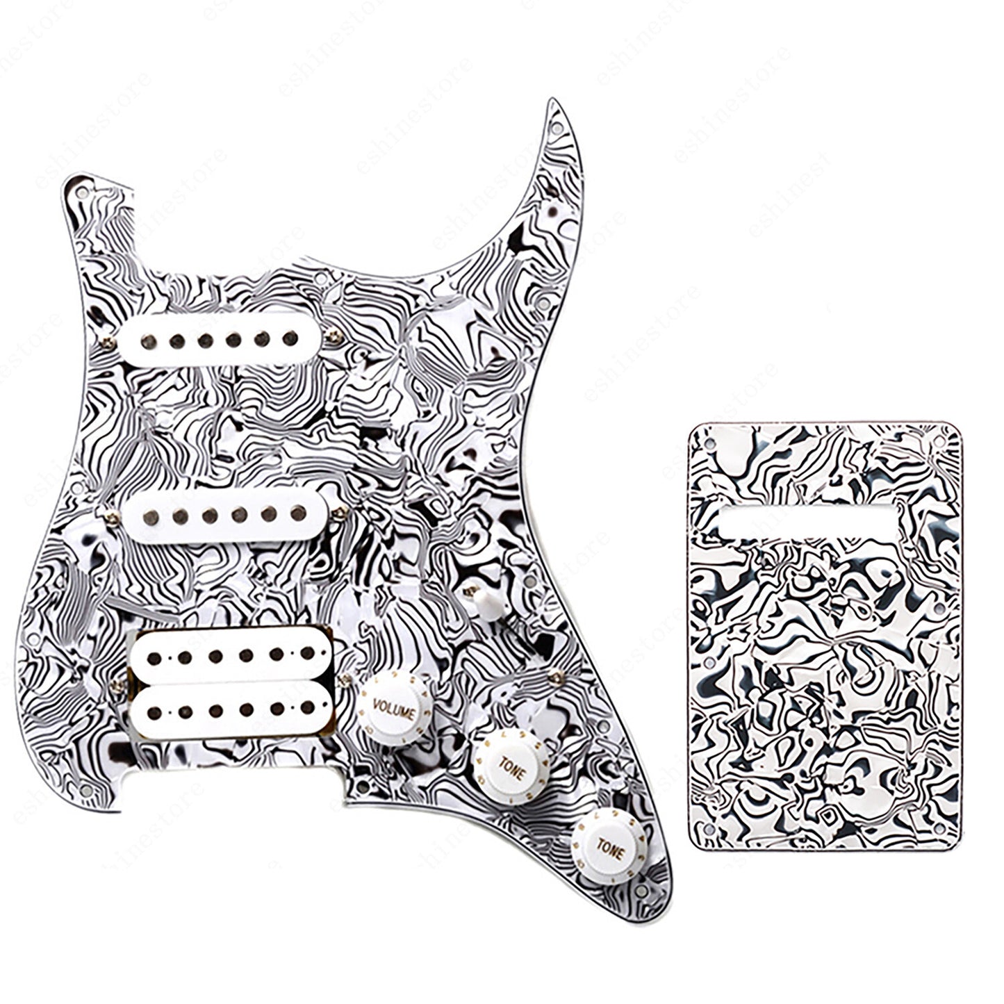 11 Hole Guitar SSH Loaded Pickguard Set & Back Plate For SQ FENDER Stratocaster