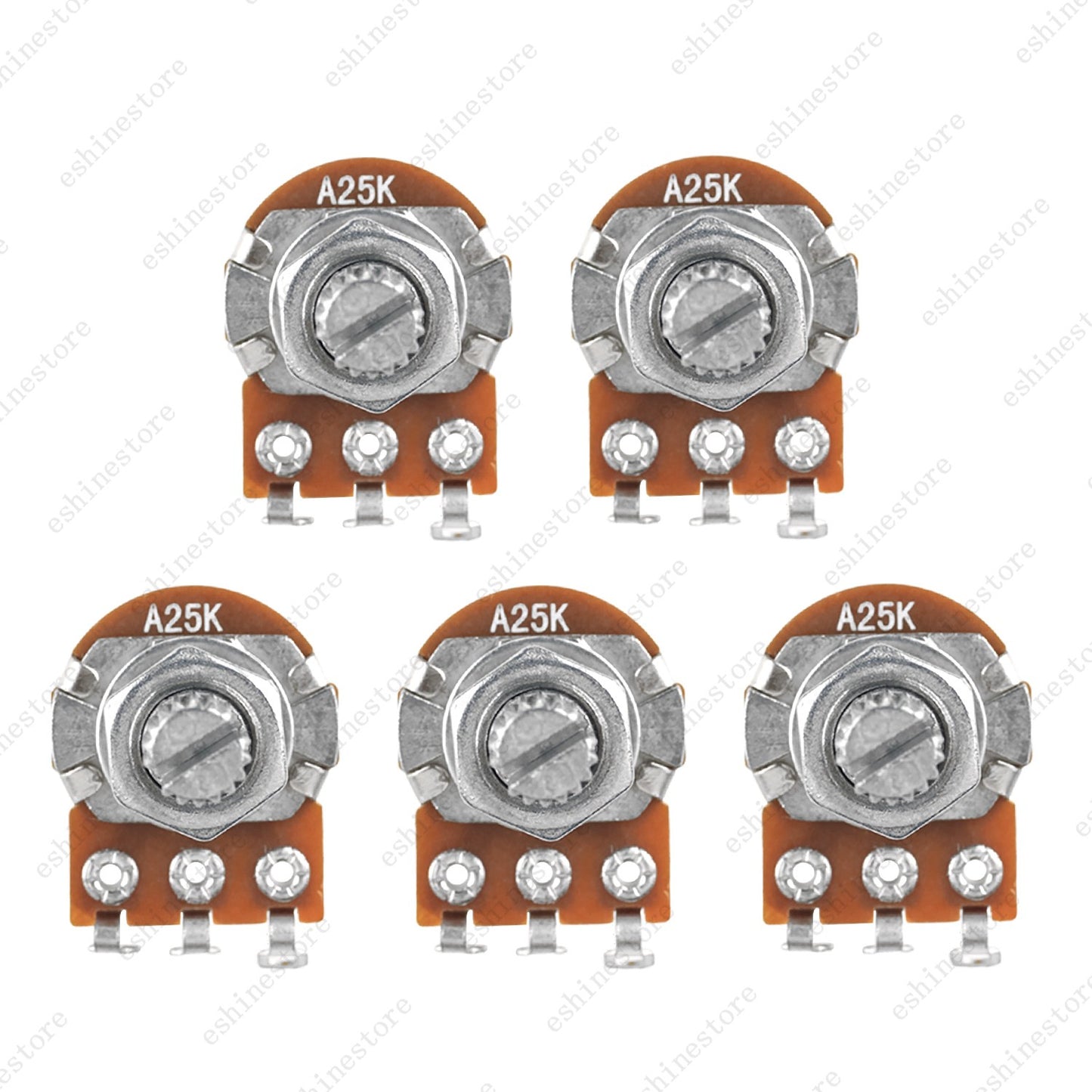 1/3/5/10X Mini Potentiometer 18mm A/B 25K/50K Volume Tone Pot For Active Pickup