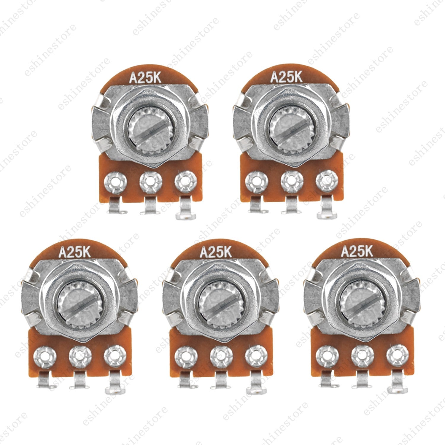 1/3/5/10X Mini Potentiometer 18mm A/B 25K/50K Volume Tone Pot For Active Pickup