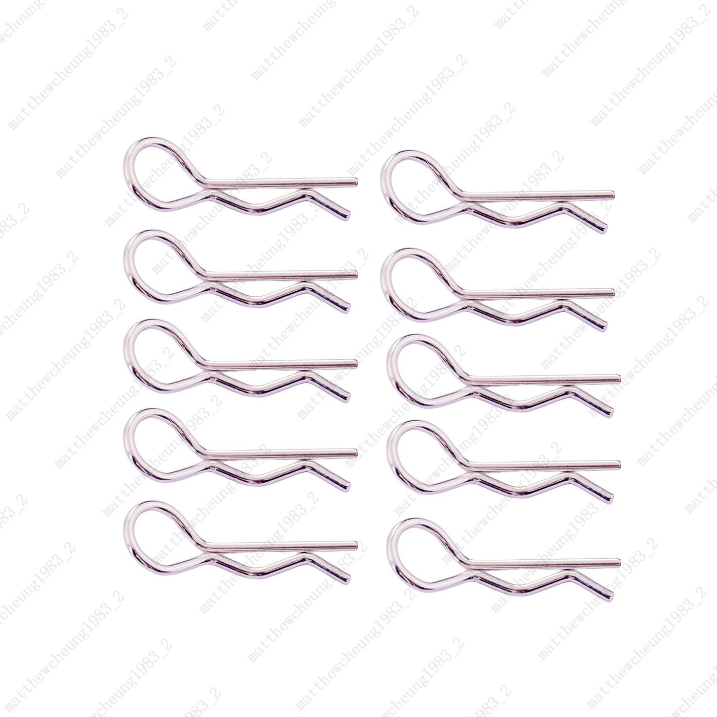 10-Pack Metal R-Clips for RC 1:10 - 24mm Car Parts Fasteners (5 Colors)​