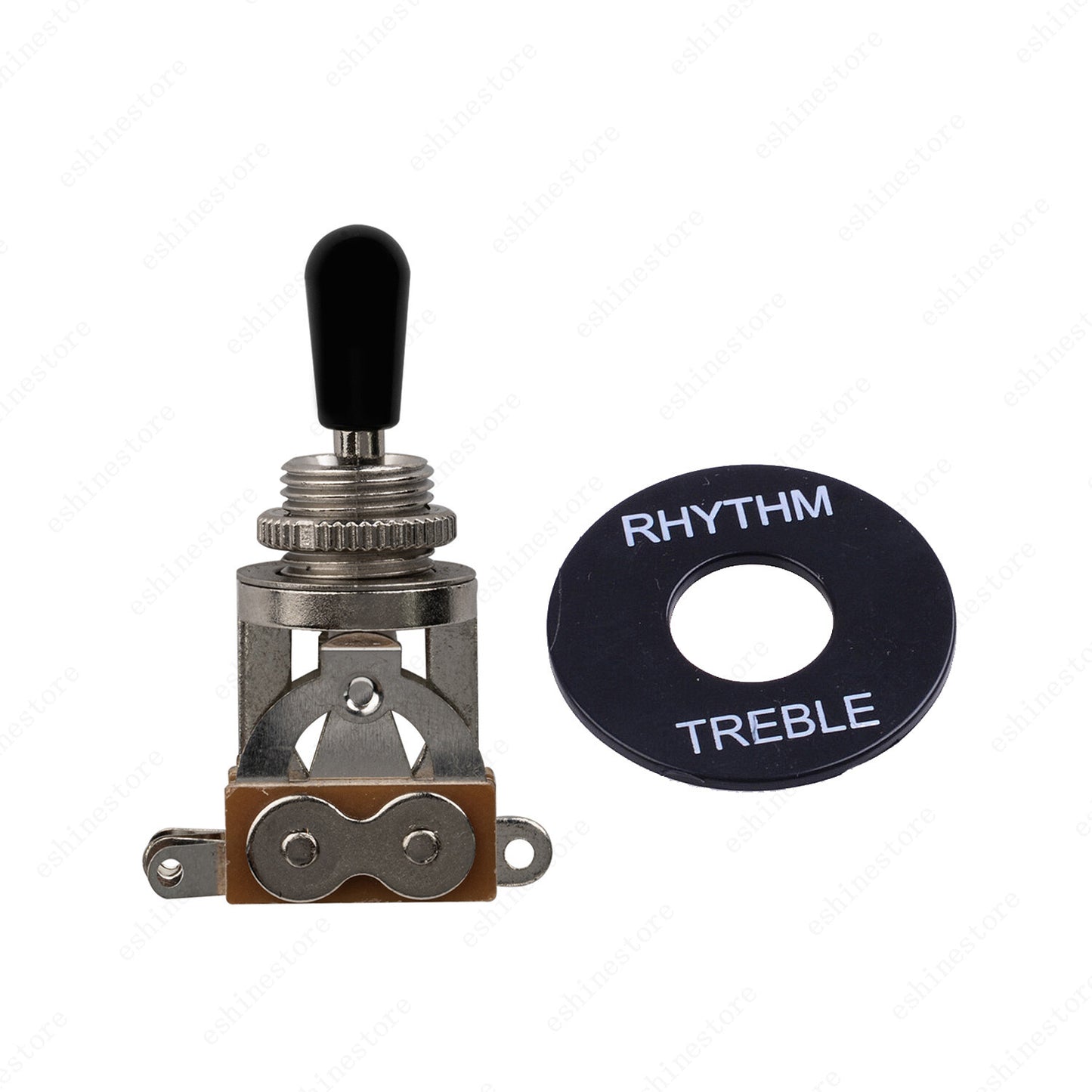 NEW Chrome 3-Way Toggle Switch & Plate for Gibson/Epiphone Les Paul Guitar