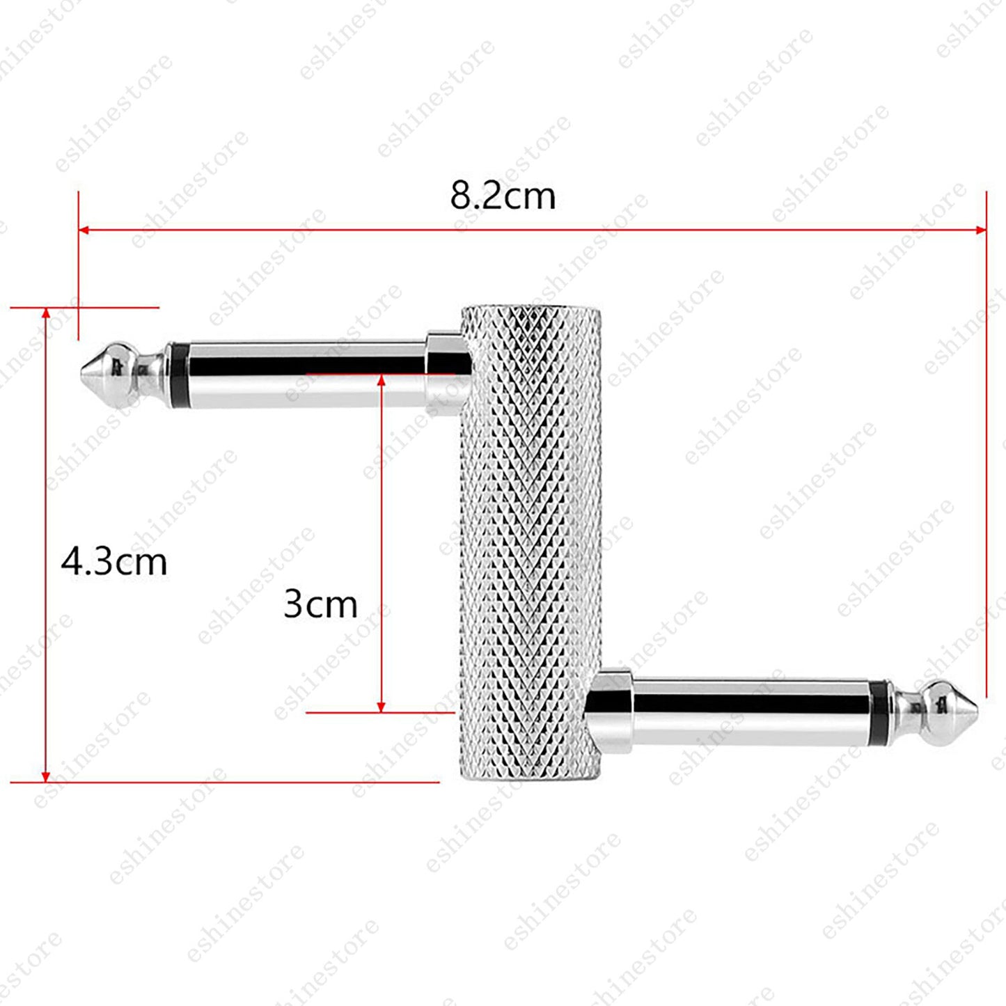 1/4'' 6.35mm Audio Adapter Plug Coupler Connector Used For Guitar Effect Pedal