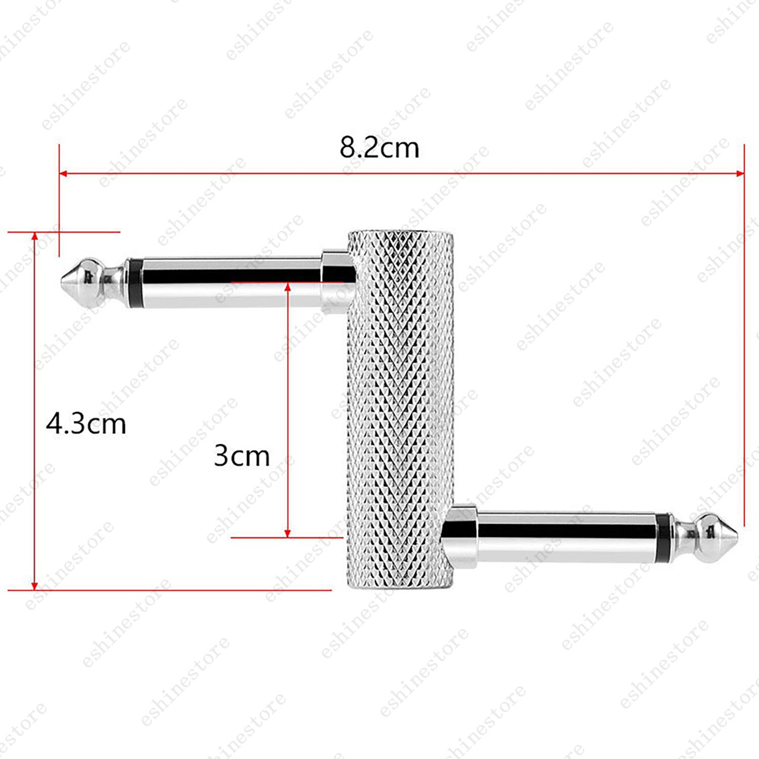 1/4'' 6.35mm Audio Adapter Plug Coupler Connector Used For Guitar Effect Pedal