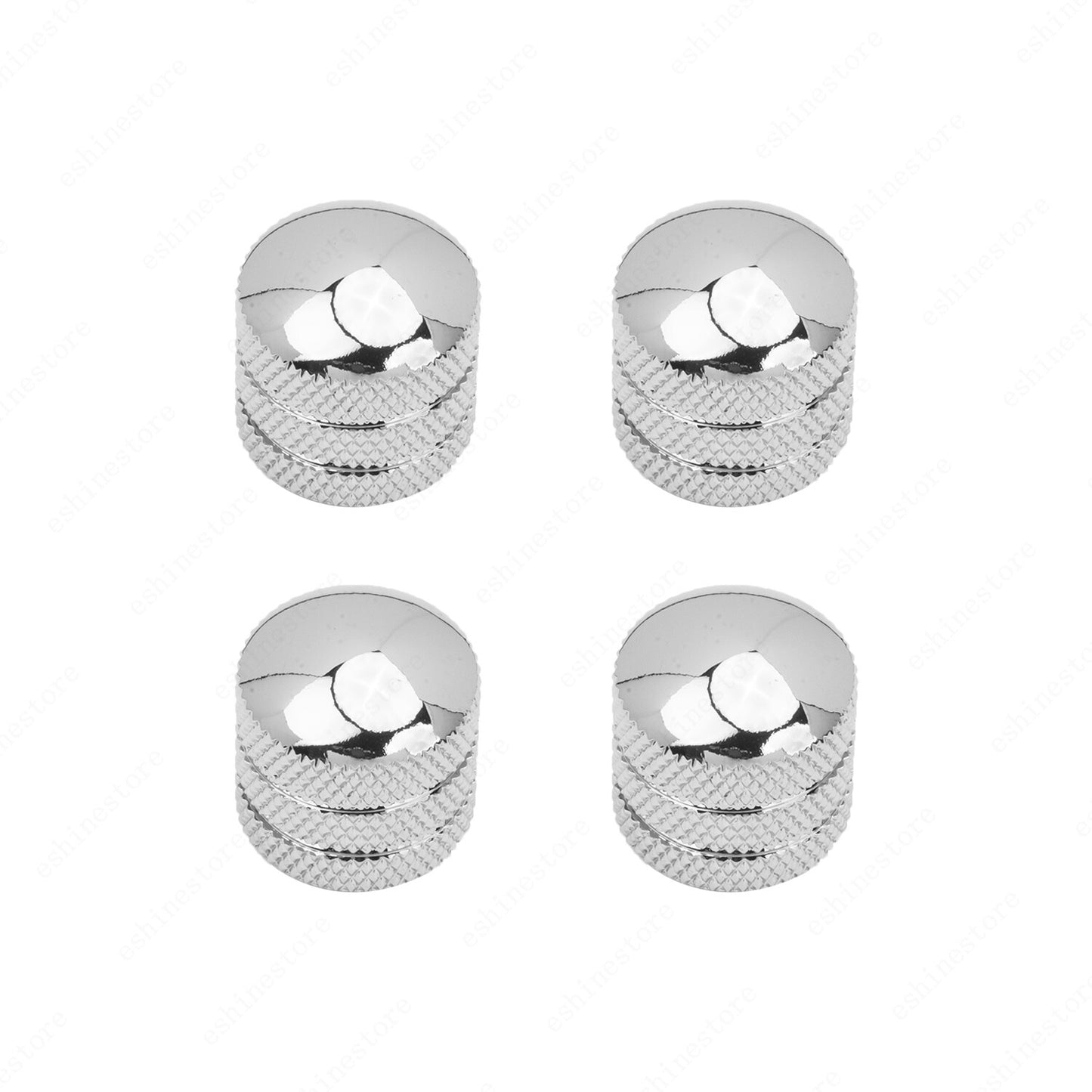 4 Pcs Dome Metal Guitar 6mm Shaft Volume Tone Knobs For Epi Gibson Les Paul SG
