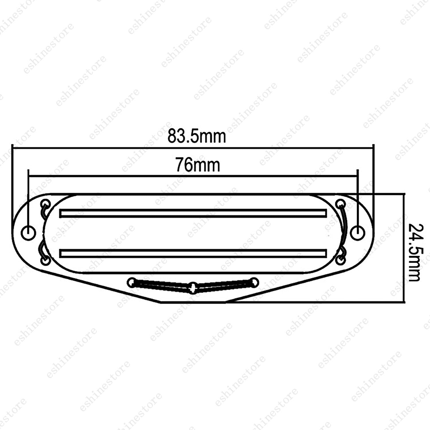 Alnico5 Dual Rails Guitar Pickup Mini Humbucker Pickup For Strat Guitar 12Colors