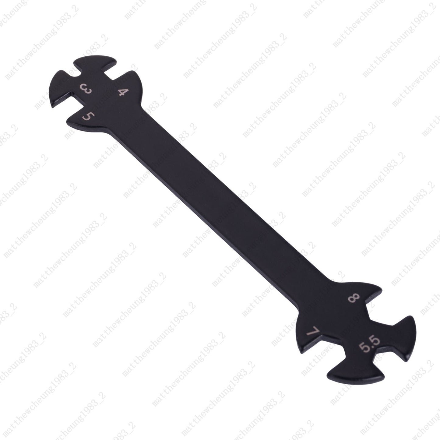6-in-1 RC Hobby Open-End Wrench - 3/4/5/5.5/7/8mm Iron Tool for Beginners