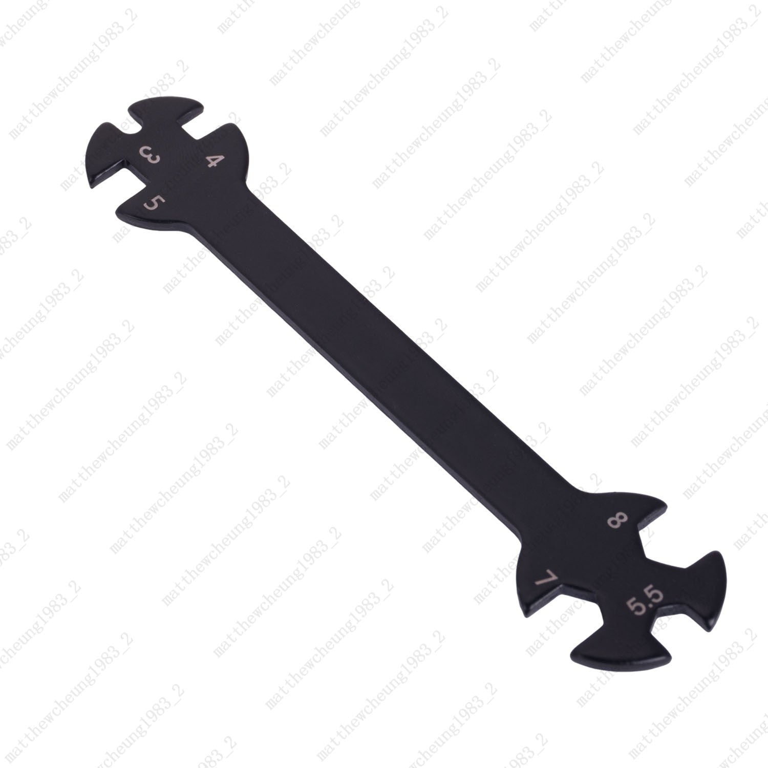 6-in-1 RC Hobby Open-End Wrench - 3/4/5/5.5/7/8mm Iron Tool for Beginners