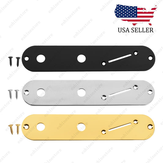 1 Piece Metal Control Plate 32mm with Angled Switch Slot for Fender Telecater