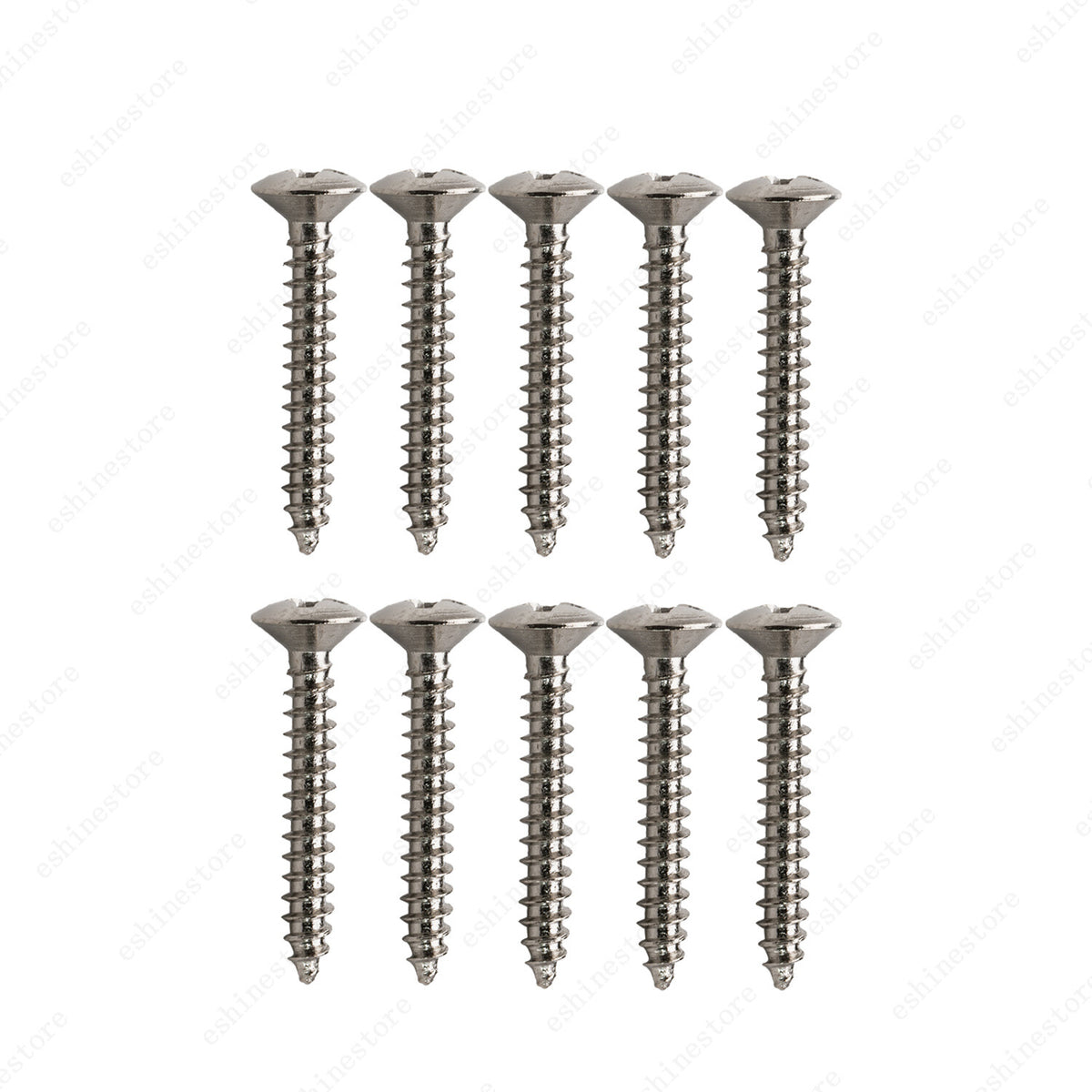 10 Pcs Humbucker Pickup Ring Frame Mounting Screws 3*20mm For LP SG Chrome