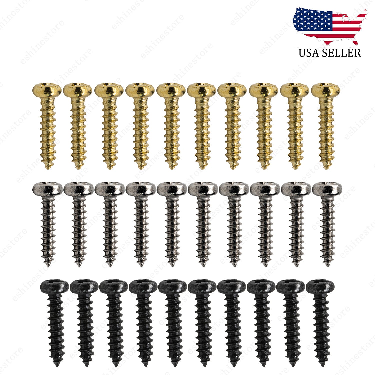 10 Pcs 2x10mm Guitar Truss Rod Cover Screws For Gibson Epi Les Paul 3 Colors