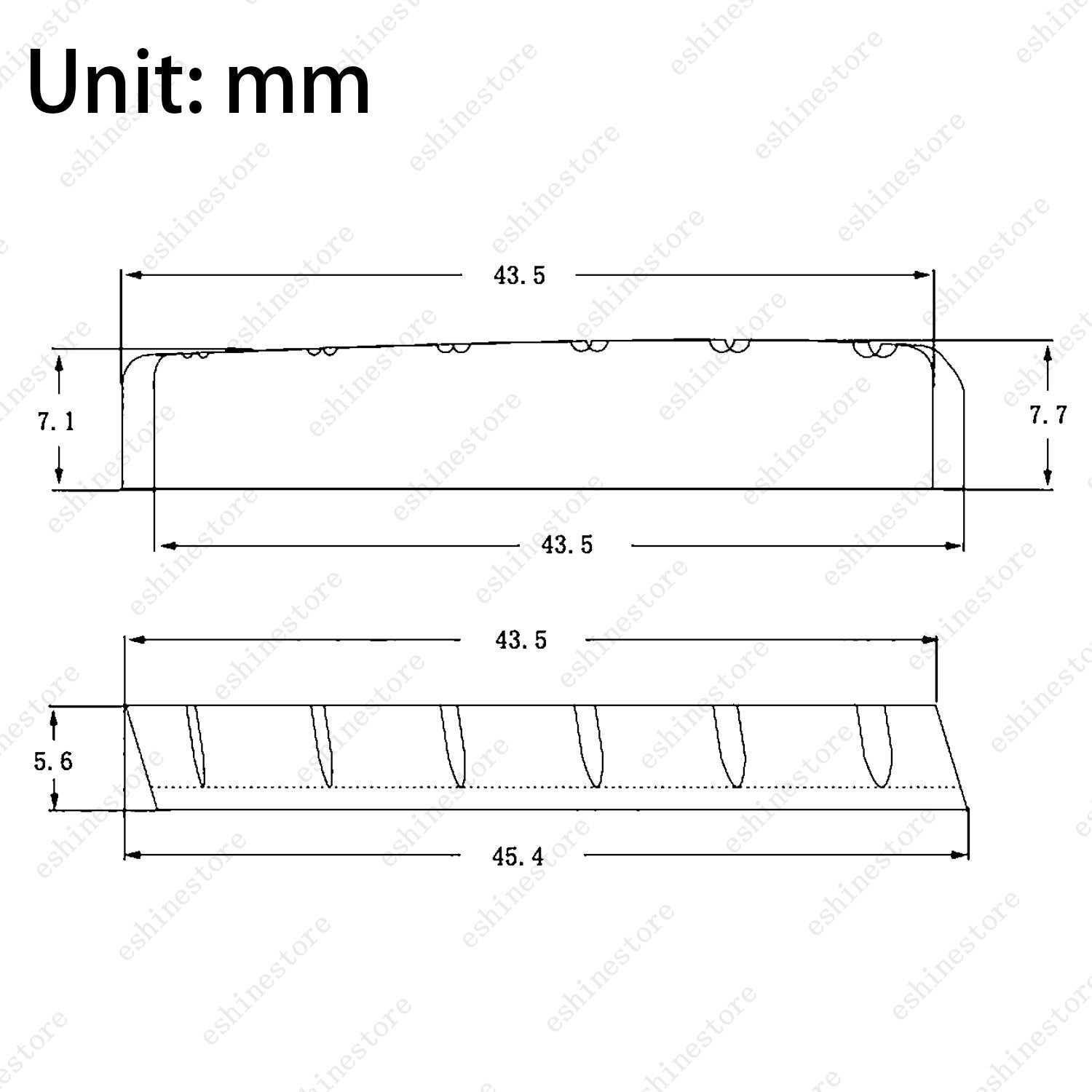 2pcs Pre-slotted Flat Bottom Fanned-fret Guitar Nut 6 String for Electric Guitar