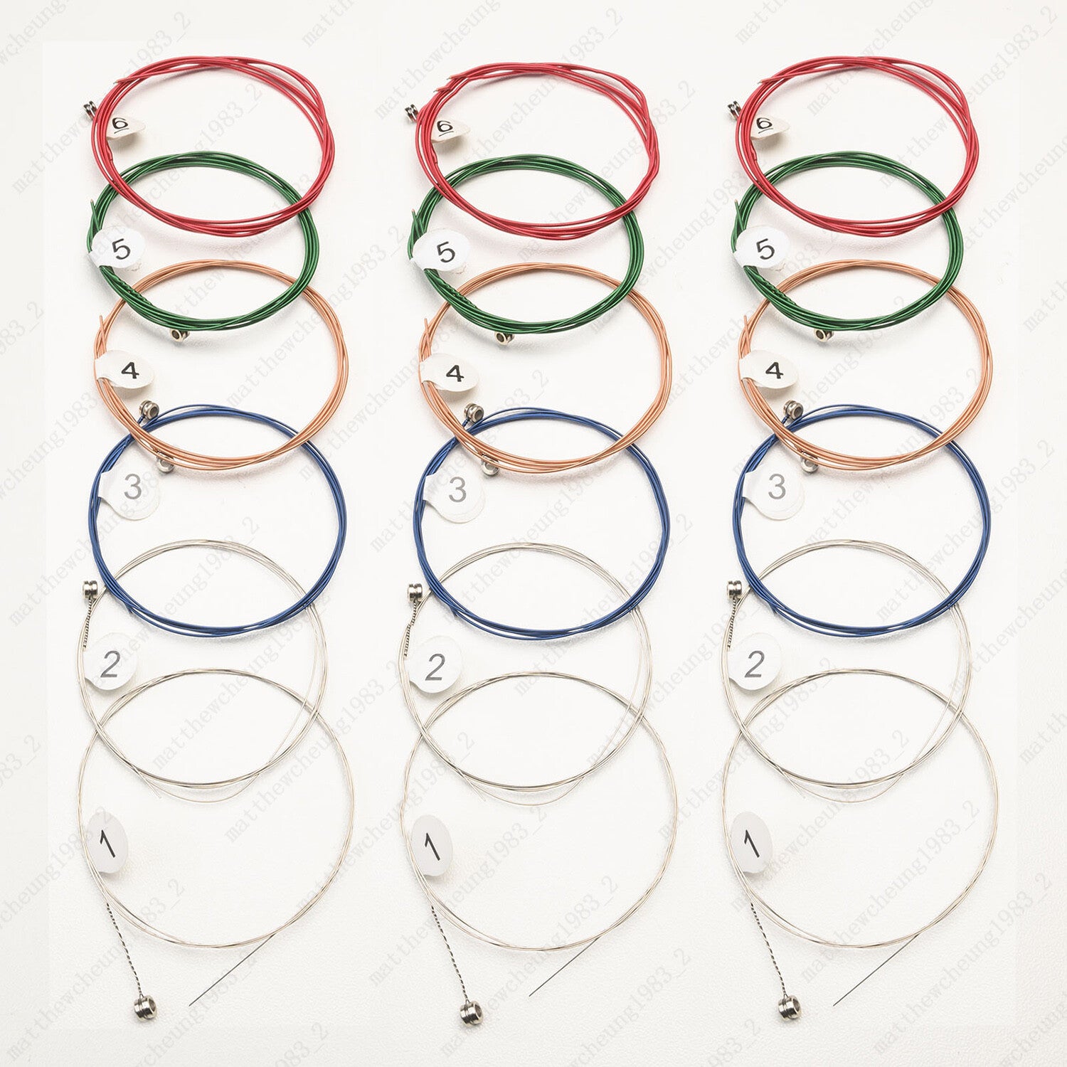 1-3 Set of 6 Guitar Strings Replacement Steel String For Acoustic Guitar 1st-6th