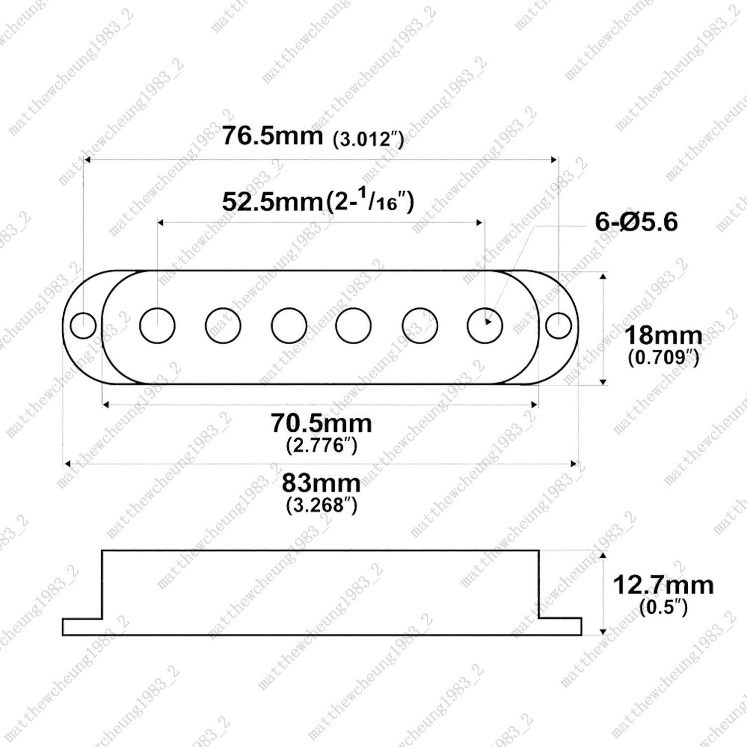 3x Single Coil Guitar Pickup Covers 2-1/16" 52.5mm For Fender USA MEXICAN Strat