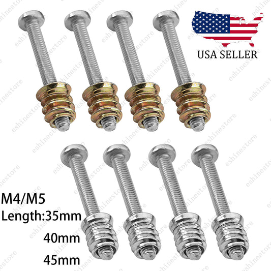 4 Pcs Stainless Steel Bolt-On Neck Guitar Screws and Inserts For Guitar and Bass