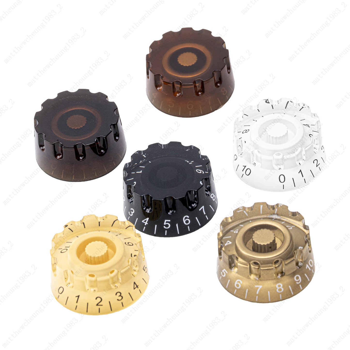 4x Golden LP Style Guitar Metric Control Knobs Speed Dial Knobs for Les Paul SG