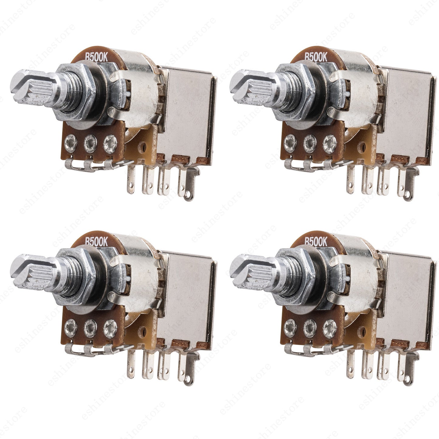 4 Pcs Guitar Short Shaft 15mm Push-Pull pot switch A/B250/500K Tone Volume