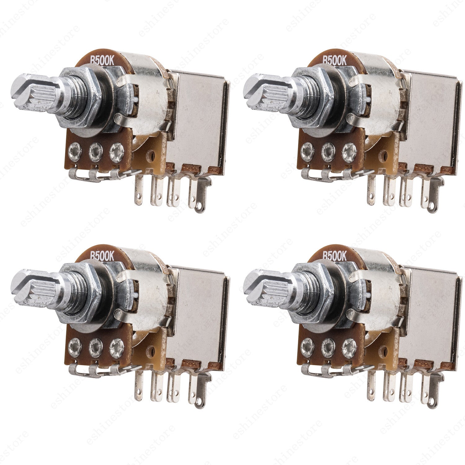 4 Pcs Guitar Short Shaft 15mm Push-Pull pot switch A/B250/500K Tone Volume